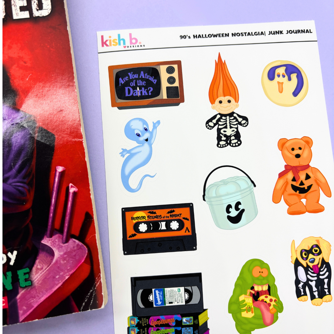Kish B. Designs - Wholesale Sticker - 90's Halloween Nostalgia  |Journal| Sticker Sheet2