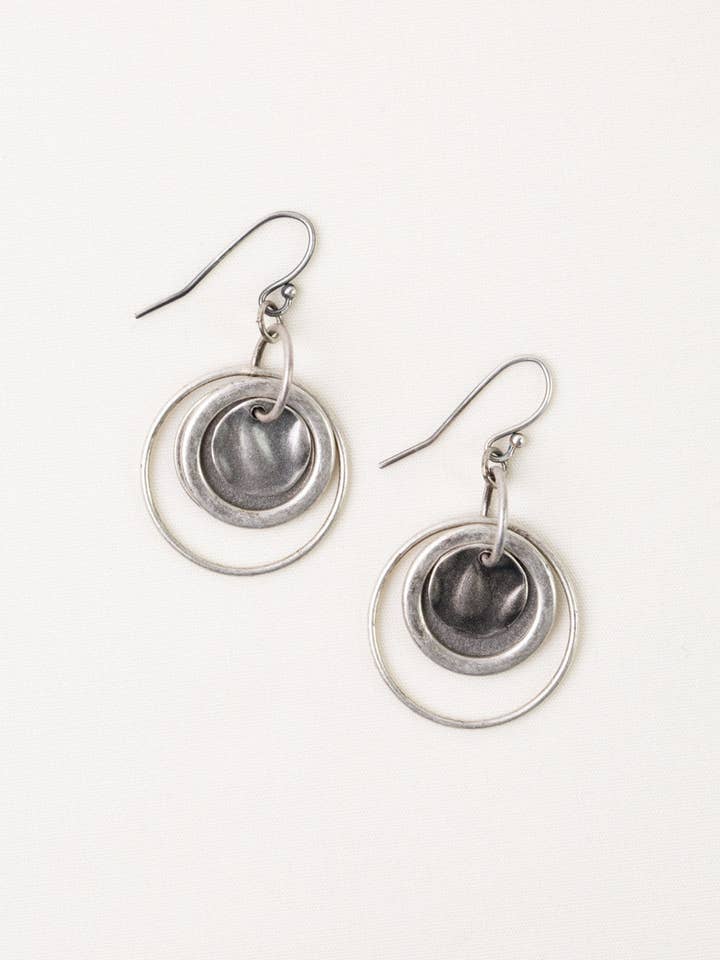 Windsor Castle Antique Silver Findings Hoop Earrings for wholesale by Anne Vaughan Designs Jewelry