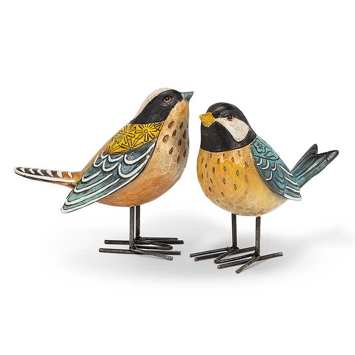 Abbott - Wholesale Sculpture - Small Folk Style Bird Sculptures - 2 Assorted