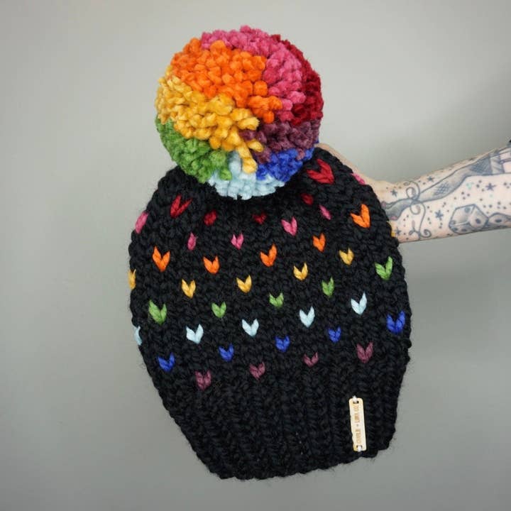 The Rainbow Luna Beanie - Fall 2025, knit hat, pride and other Purchase Wholesale pride hat. Free Returns & Net 60 Terms on Faire trending on Faire.