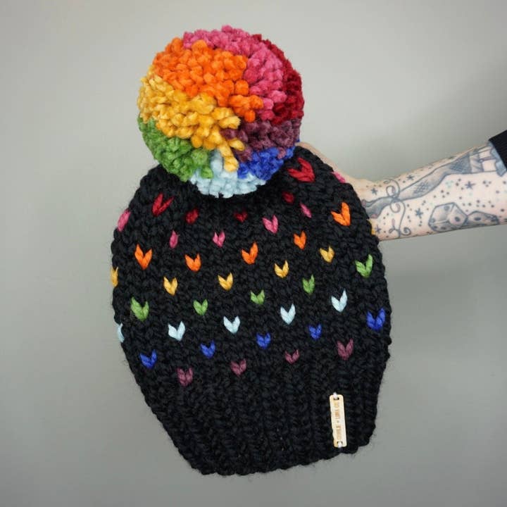 Charlie & Luna Co. - Wholesale Beanie - Unisex - The Rainbow Luna Beanie- Winter 2026, knit hat, Pride, LGBTQ1