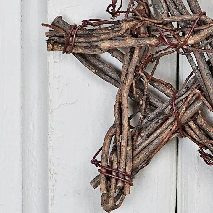 Impressive Enterprises, Inc. - Wholesale Ornament - M10105- 4in Rattan Twig Vine Star1