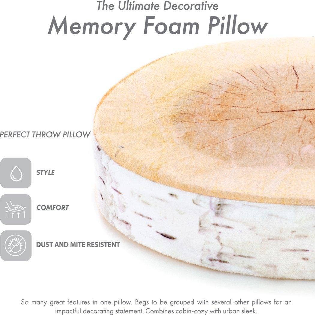 Husband Pillow - Wholesale Chair Cushion - Log Maple Slice Memory Foam Seat Cushion Decorative Pillow - Bring Nature Home6