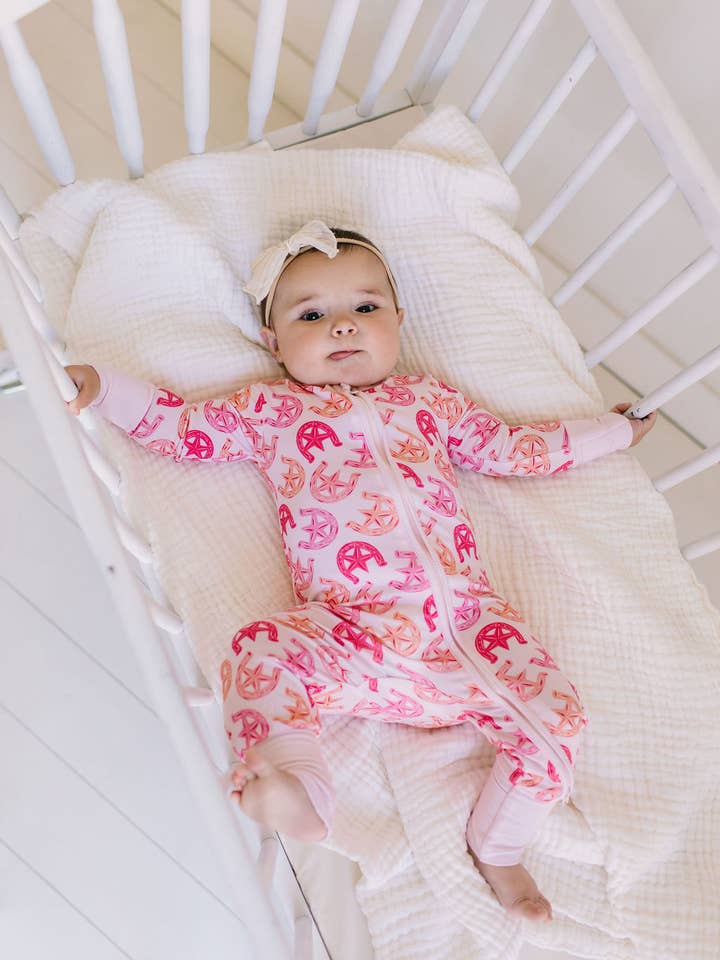 Zippy Bamboo Baby PJ in Horse Shoe for wholesale by Ollie Jay