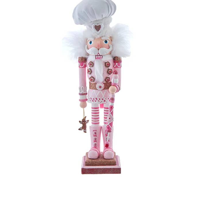 Kurt S. Adler, Inc. - Wholesale Holiday Nutcracker - 16" Hllwooden Pink Gingerbread Baker Nutcracker0