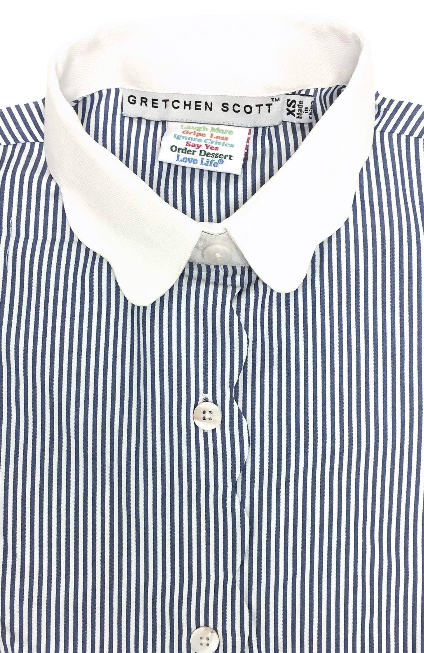 Gretchen Scott LLC – Engroshandel Skjorte med buttondown – til kvinder – Pique All Day Stribet Skjorte14