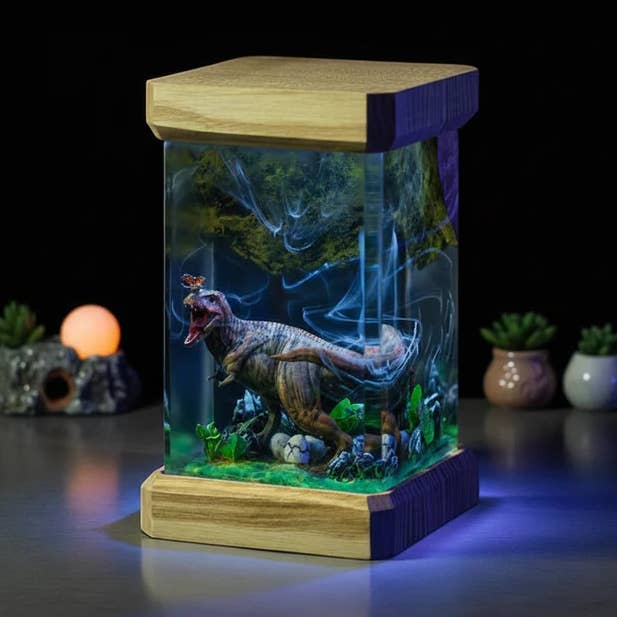 T-Rex Dinosaur Handgjord Harts Nattlampa Dekor för wholesale av Merchemy