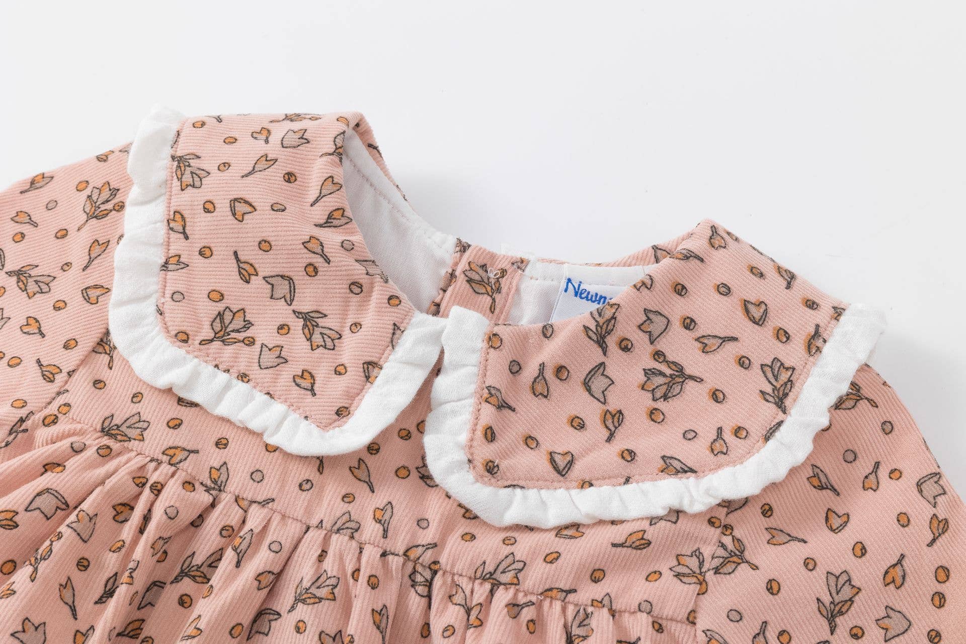 Newness Kids - Wholesale Jurk - Baby - Babyjurk met lange mouwen van micro-corduroy voor meisjes BGI955323