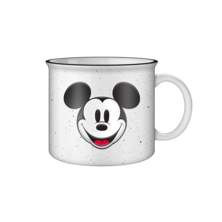 Silver Buffalo - Wholesale Coffee Mug - Disney Mickey Smile Wax Resist 20oz Ceramic Camper Mug