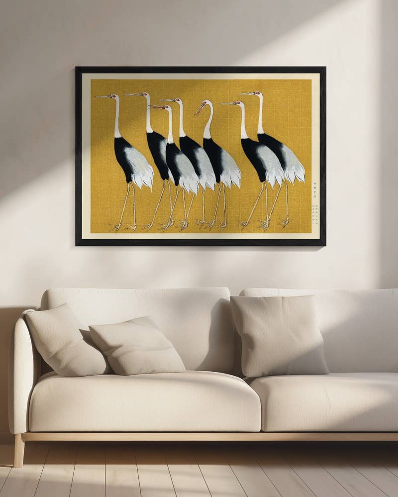 Ready2hangart, Inc. - Vente Affiche d'art - Impression murale encadrée « Red Crown Crane »1