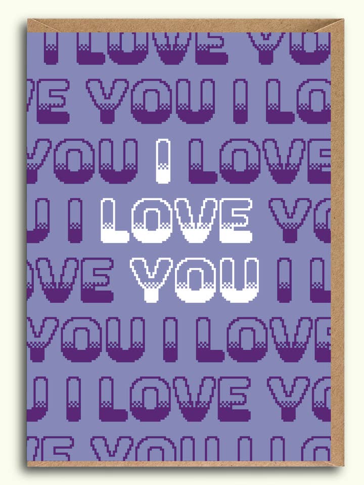 I Love You Retro (Purple) for wholesale by Remail