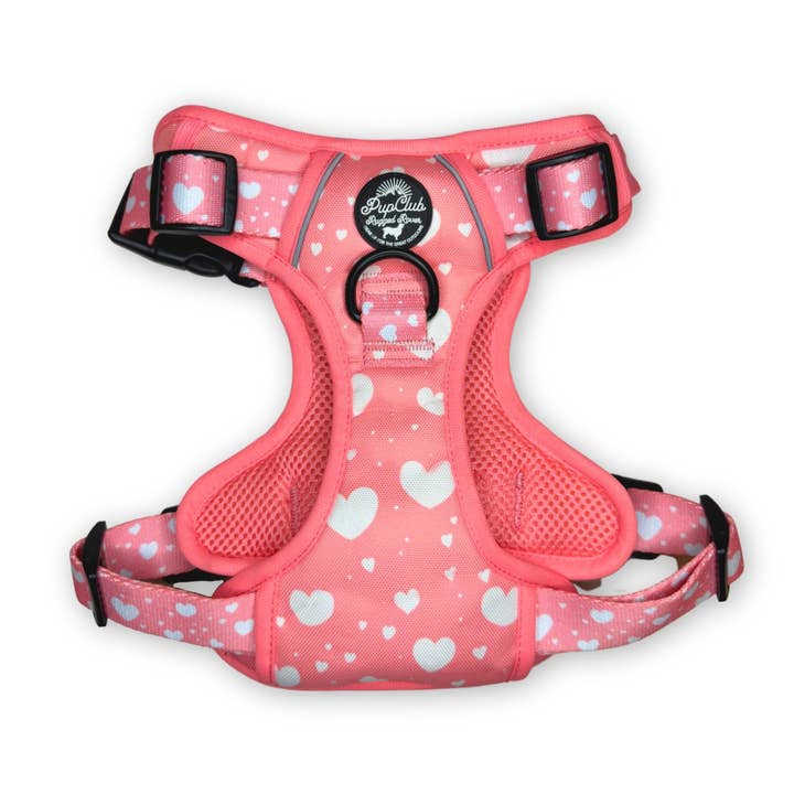 Rugged Rover™ Harness - Peachy Hearts for wholesale by PupClub Couture