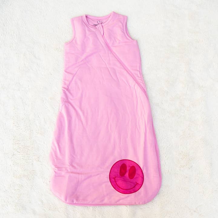 Baby Sleep Sack / Wearable Blanket – Pink Smiley for wholesale by margo.rebecca