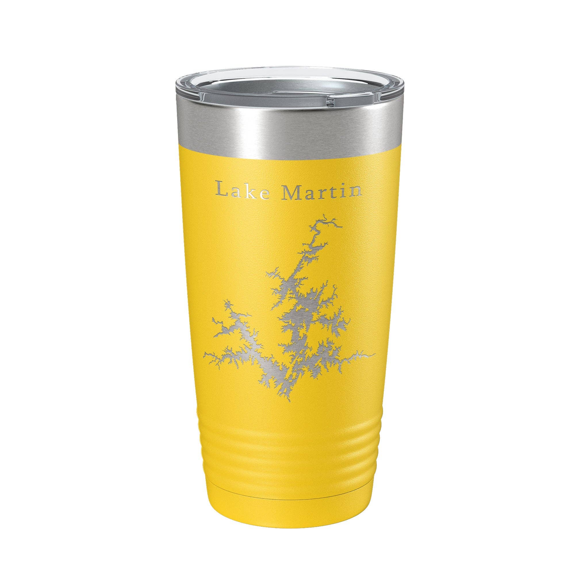 CarveBright – Engroshandel Thermokop – Lake Martin Map Tumbler Rejsekrus Isoleret Lasergraveret Kaffekop Alabama 20 oz4
