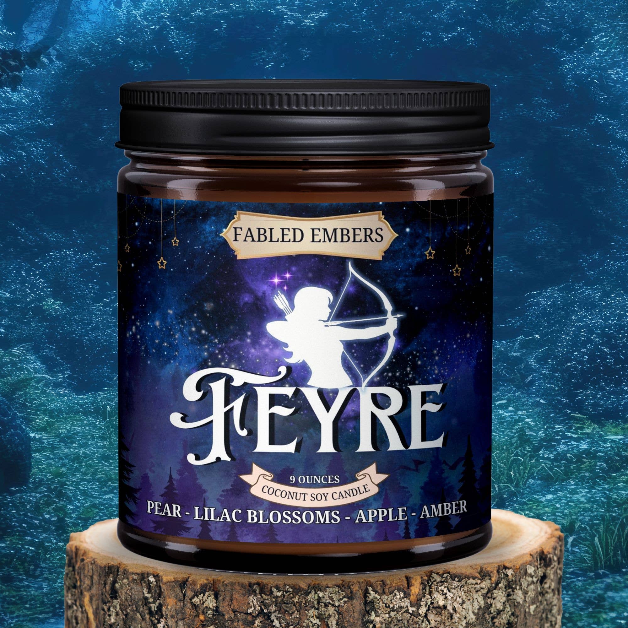 Fabled Embers - Wholesale Jar/Filled Candle - FEYRE ACOTAR Inspired book lovers candle