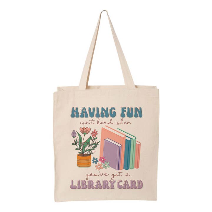 Lucky Luna Apparel - Wholesale Tote Bag - Women's - When You've Got A Library Card Tote Bag