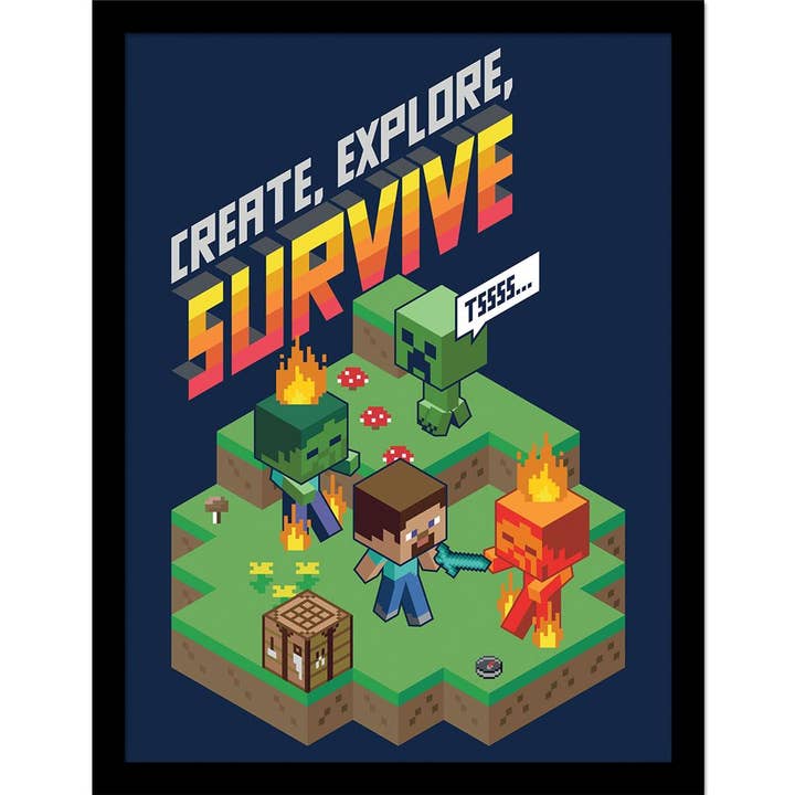 Minecraft (Create,Explore,Survive) Art Print for wholesale by Pyramid International
