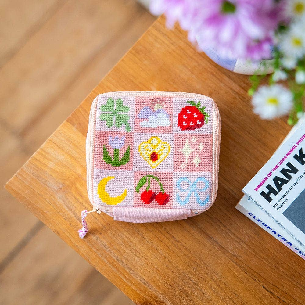 Craft Club – wholesale Embroidery/cross-stitch supplies – GOOD LUCK CHARMS - Needlepoint Pouch Kit12