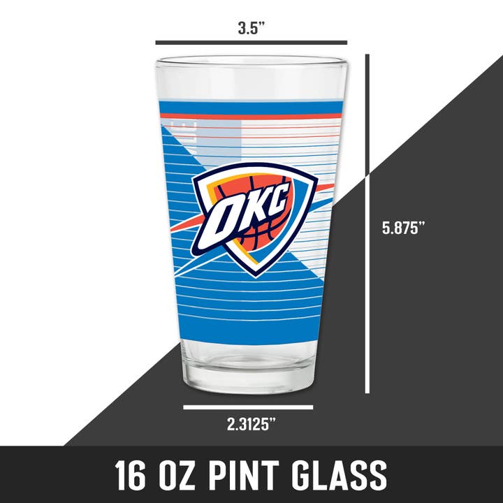 Rico Industries - Wholesale Beer Glass/Mug - NBA Oklahoma City Thunder 16 oz Pint Glass5
