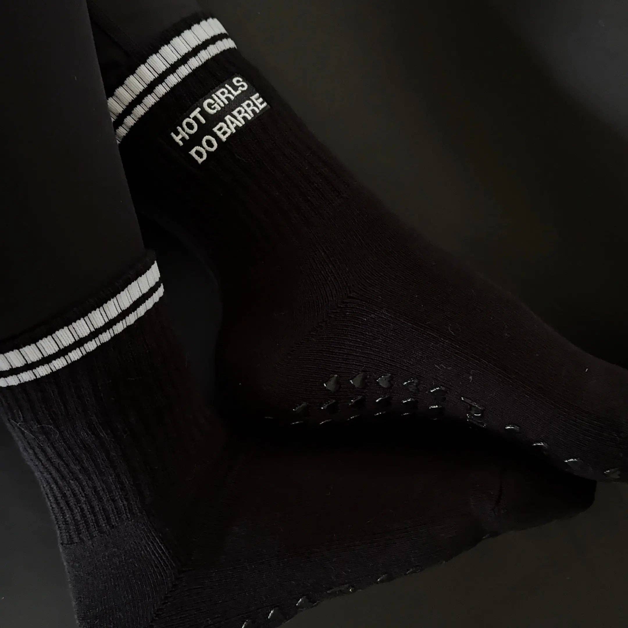 Pilabarre - Wholesale Socks - Women's - Hot Girls Do BARRE Socks - Black2