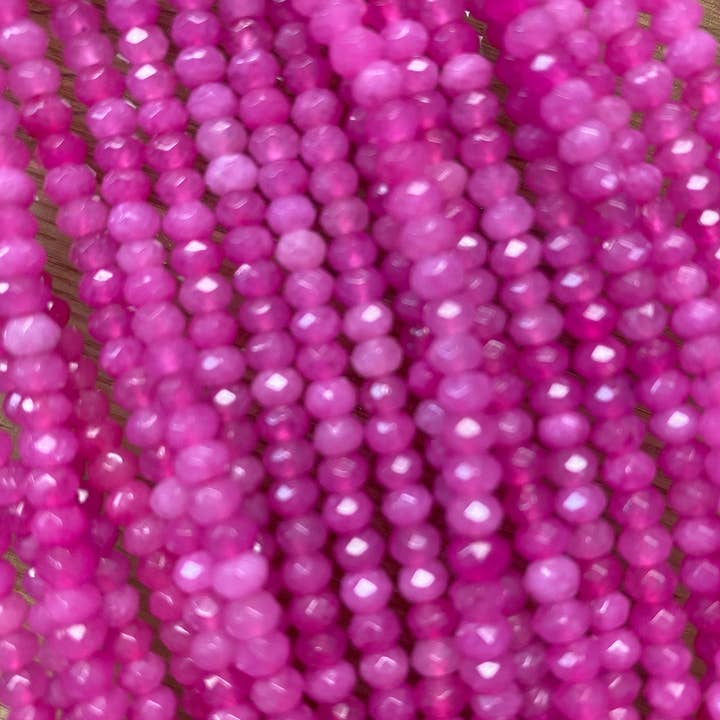 The Bead Bazaar - Wholesale Beads - Bright Rondelle Faceted Disc Spacer Beads, Small Colorful Ac4