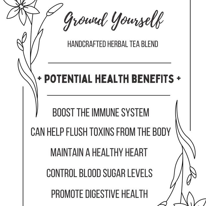 Loveyenergy & Blessings - Wholesale Loose Tea - GROUND YOURSELF Handcrafted Herbal Tea Blend Loose Leaf Tea