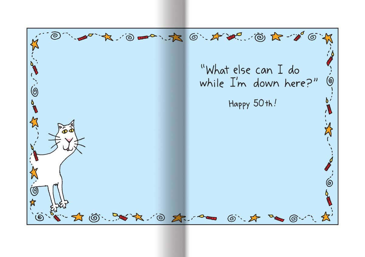 Oatmeal Studios - Vente Cartes d'anniversaire - Carte d'anniversaire 50e anniversaire de lacet de chaussure - 17422