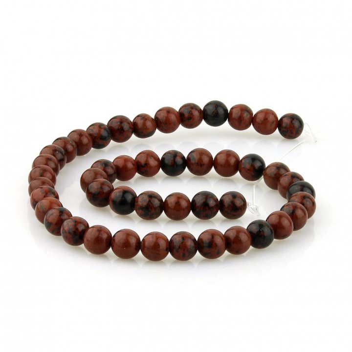 UniArt - Wholesale Beads - Mahogany Obsidian Strips, Balls1