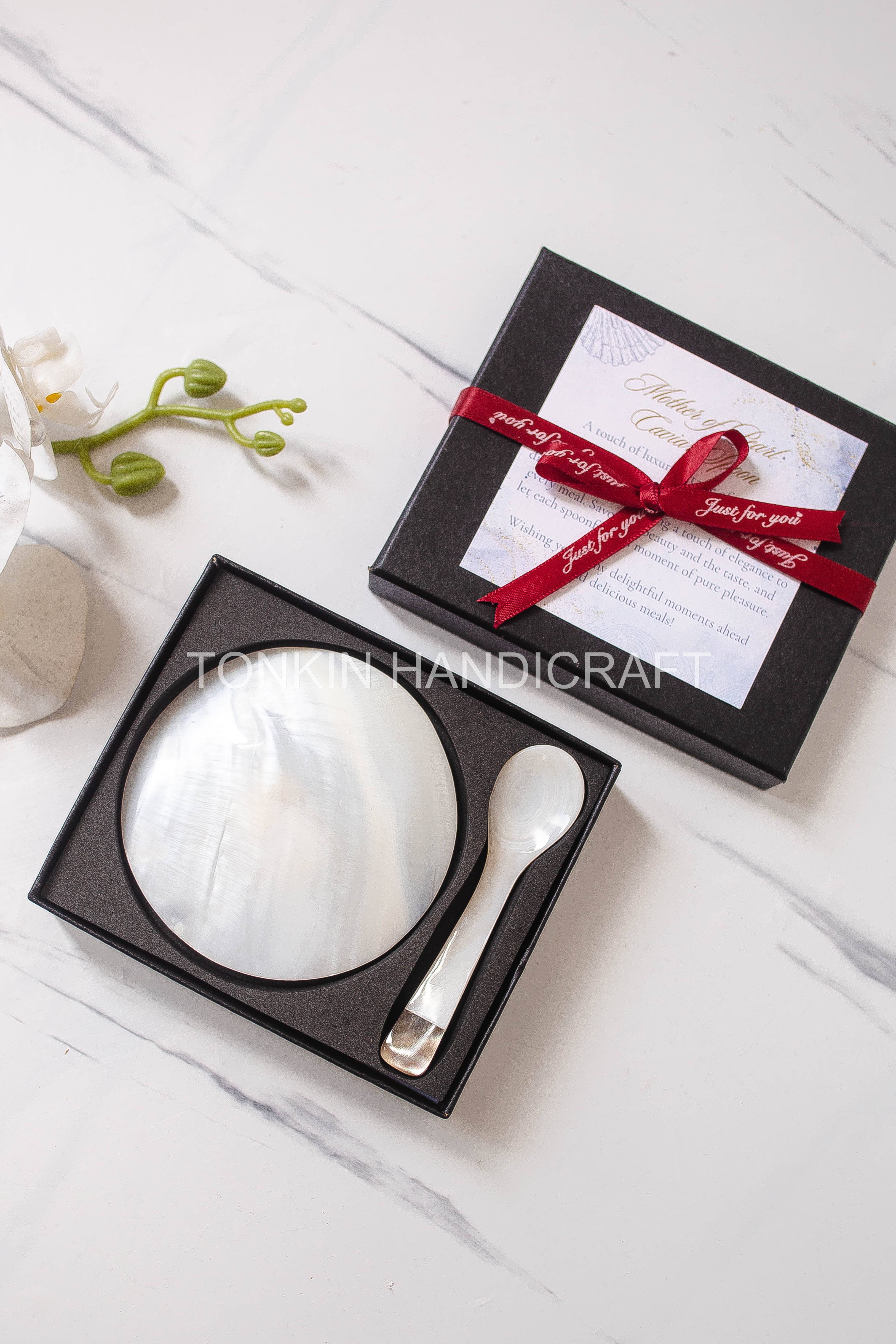 Tonkin Handicraft – Engroshandel Køkkenske – Gaveæske Perlemor Kaviarske & Tallerken 13