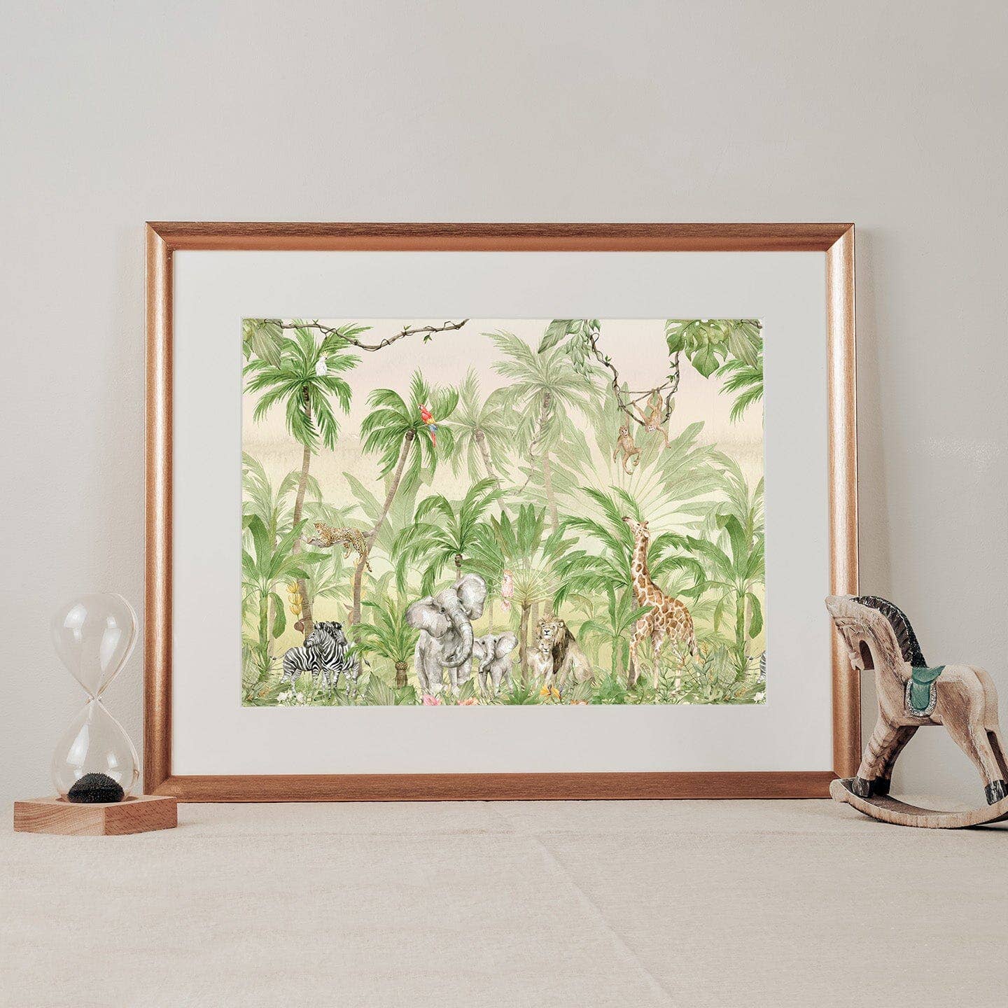 Green Jungle Animal Wall Mural for wholesale on Faire3