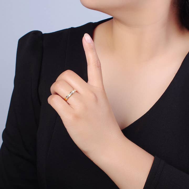 Aim Eternal - Wholesale Multi-Stone Ring - Minimalist Baguette Ring Classic Pave Ring O-2176