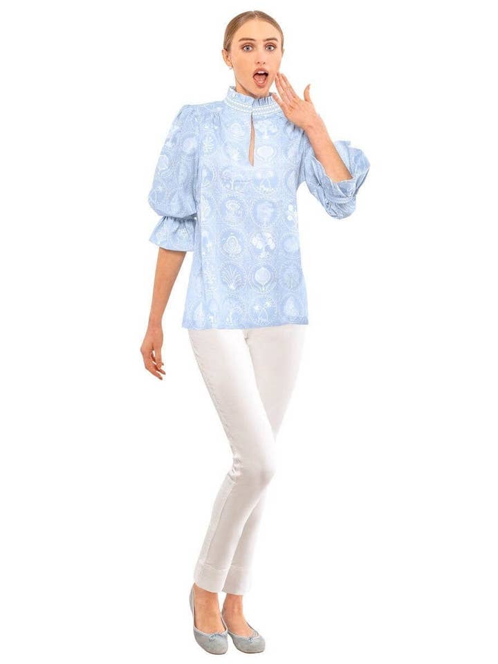 Gretchen Scott LLC – wholesale Tunic – Women’s – Ruffleneck Tunic - Circle of Love3