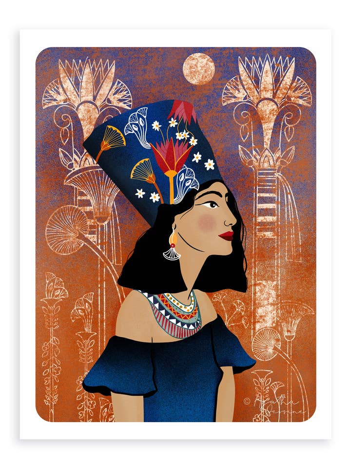 Illustration “Woman from Egypt” for wholesale by Agatha Dessine