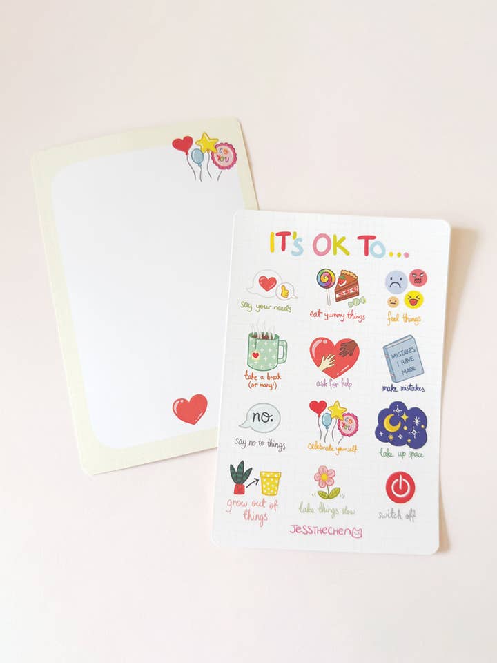 Impresión de Postal a Doble Cara | Está Bien para venta al por mayor de Jessthechen