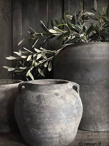 Houten deco bordje pot Olijf B10 voor wholesale door Nino-Art