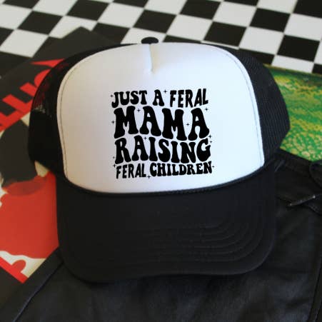 Feral Mama Hat – Trucker Hat – Western Punchy for wholesale by Hazel Laine Customs LLC