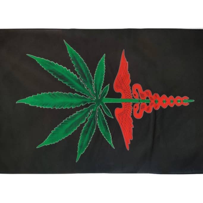 Medicinsk MJ-flagga 3x5ft poly för wholesale av Flags Importer