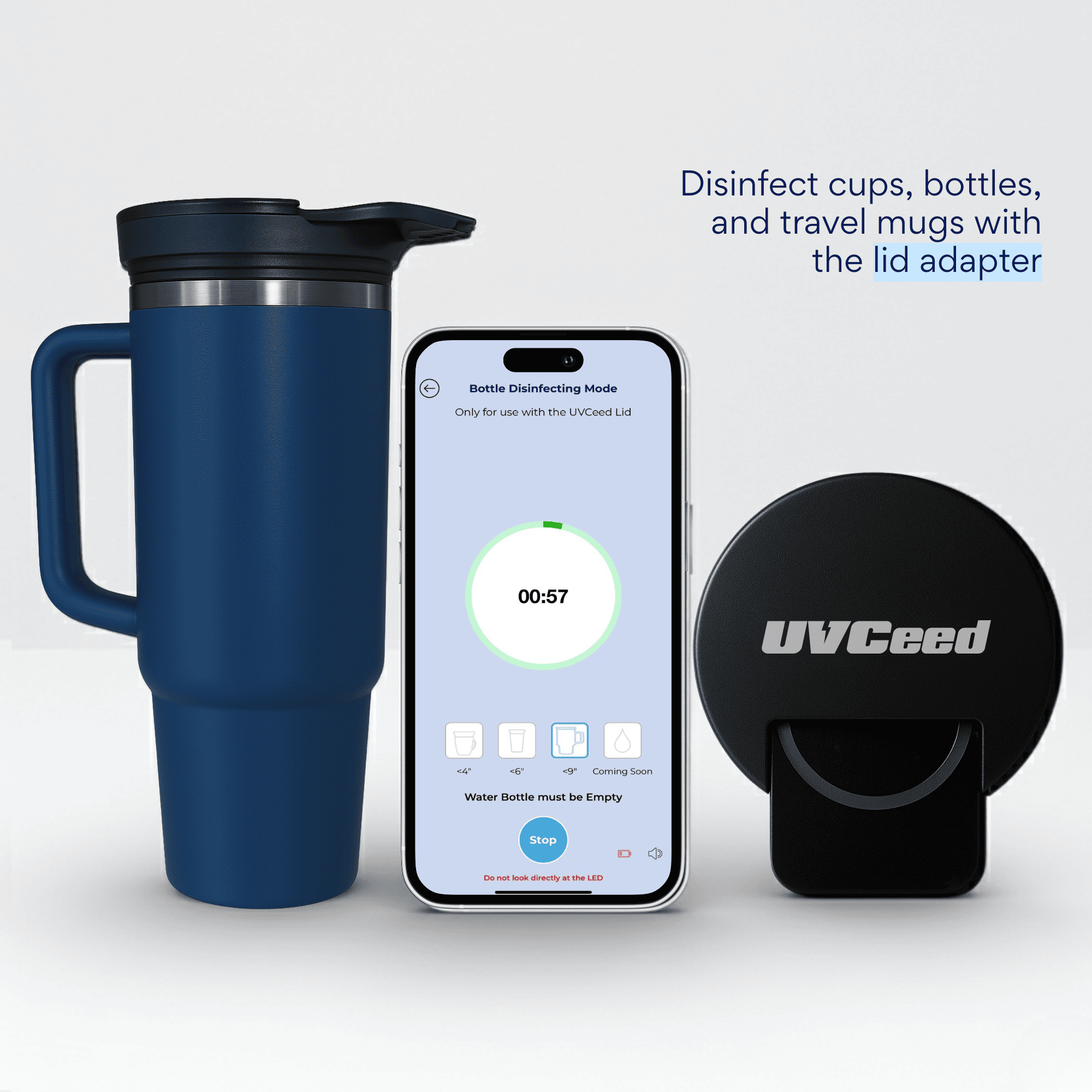 UVCeed - Wholesale Kitchen Tool/Gadget - UVCeed UV-C Lid Adapter for Tumblers & Travel Mugs - Works with UVCeed Device - Lid Only1