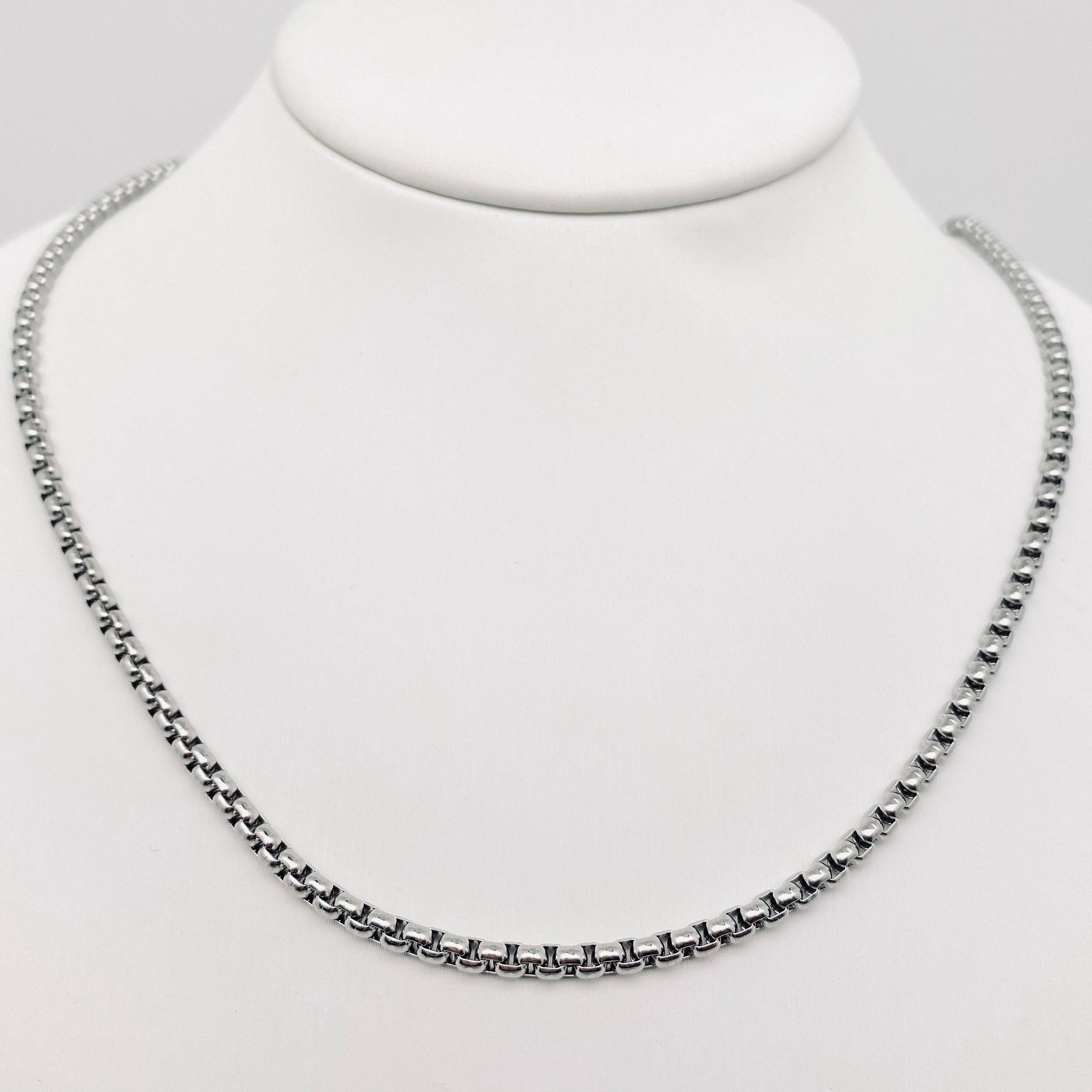 Mio Queena - Wholesale Link & Chain Necklace - Stainless Steel Square Chain Necklace - MJ1