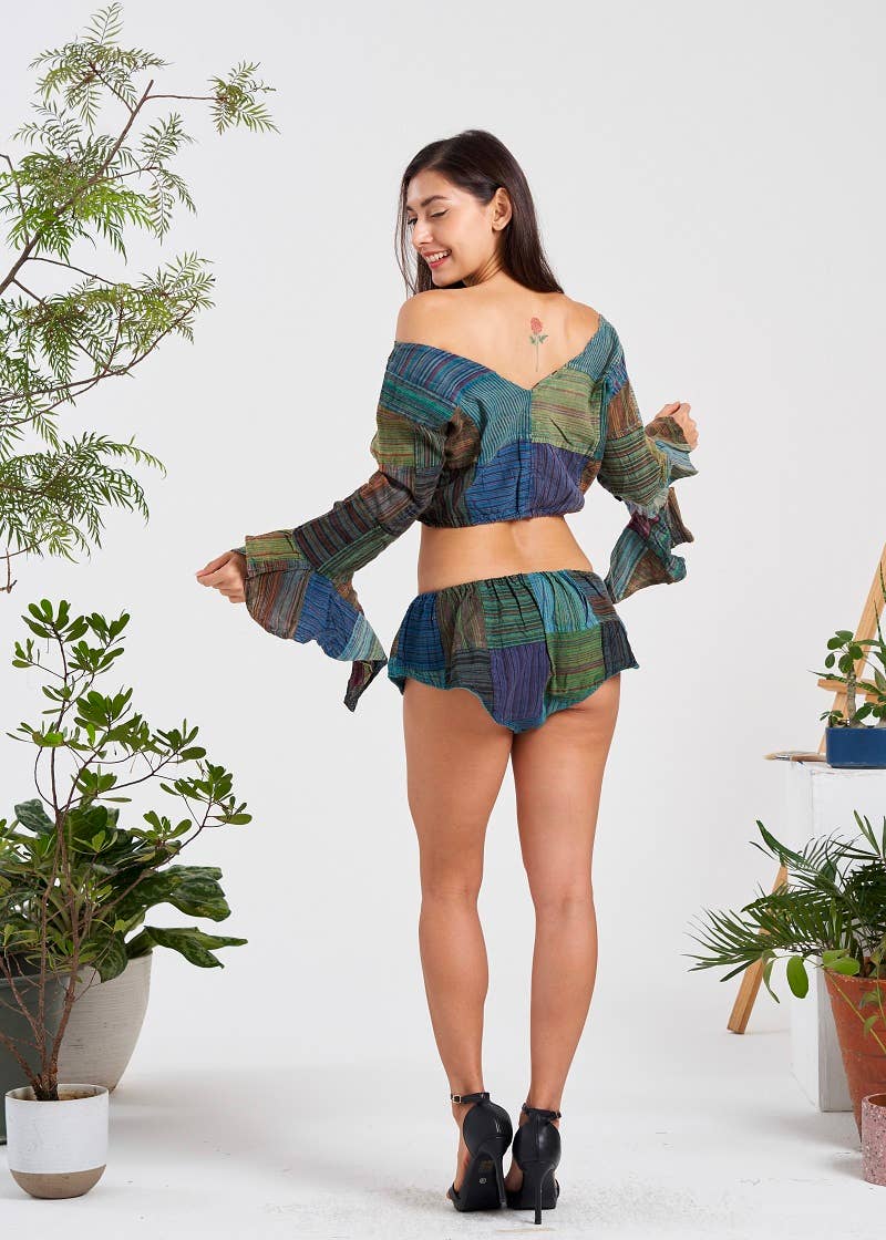 Kathmandu Imports - Wholesale Shorts - Women's - Multi-patch Booty Shorts
 (KT-1420)6