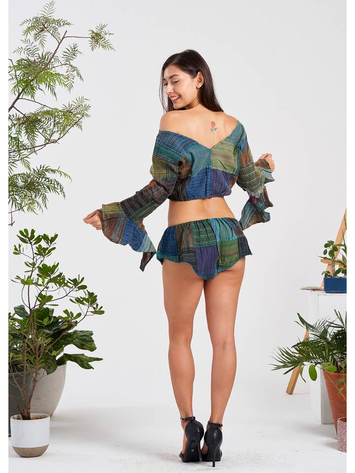 Kathmandu Imports - Wholesale Shorts - Women's - Multi-patch Booty Shorts
(KT-1420)6