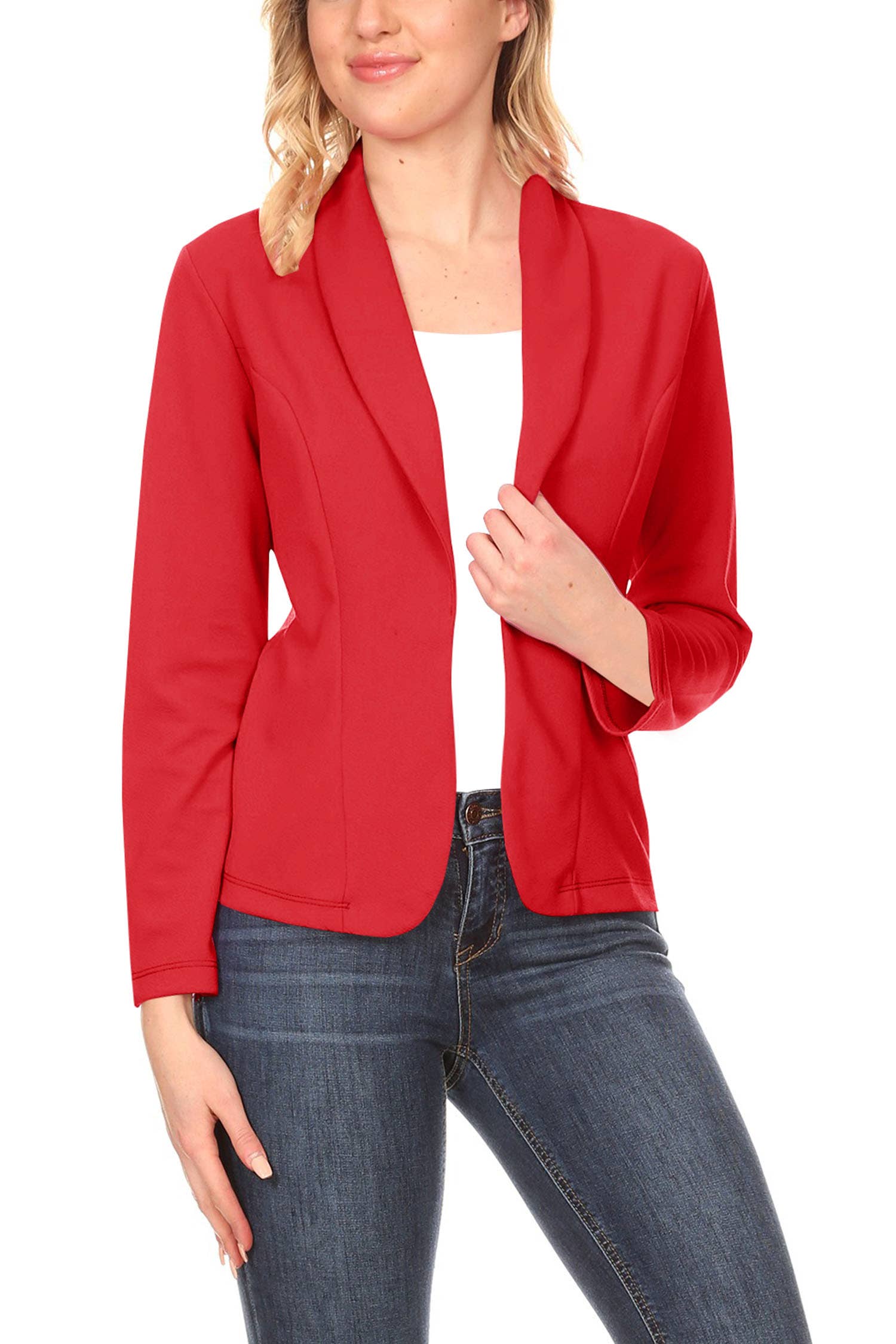 MOA COLLECTION - Vente Blazer – femme - Blazer décontracté à manches longues pour femmes13