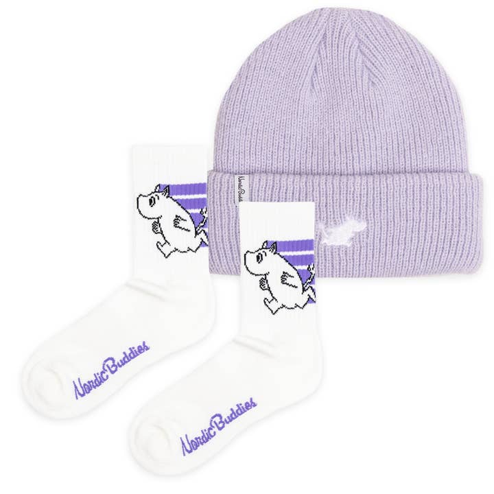 Conjunto de Meias Ativas e Gorro Moomintroll por atacado de Nordicbuddies