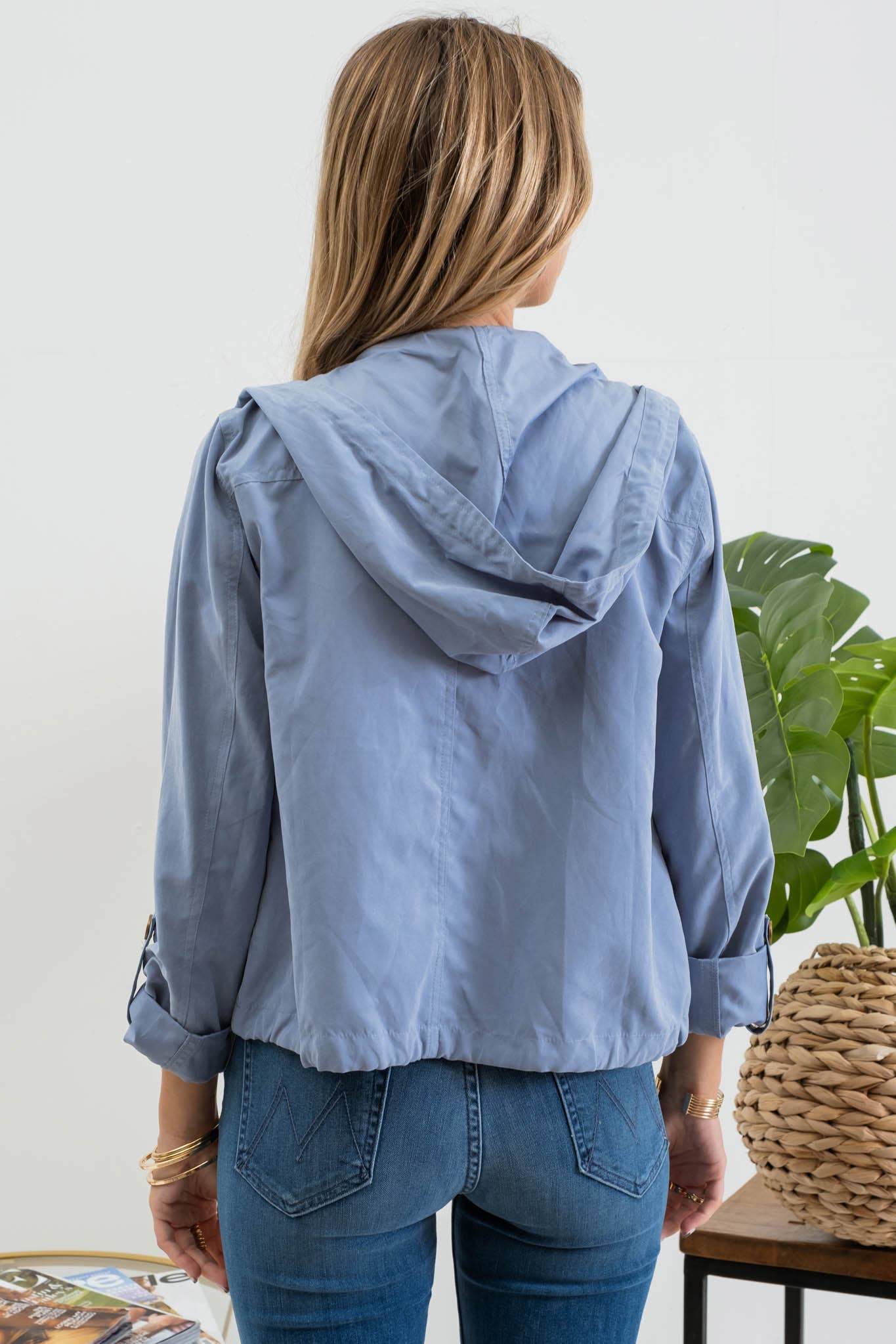 Blu Pepper - Wholesale Jacket - Women's - SNAP BUTTON ZIP UP HOODED JACKET13