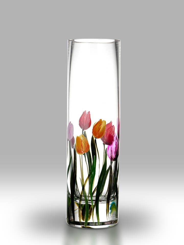Tulipes Arc-en-ciel - Bourgeon de 19,5 cm pour la vente par Nobile Glassware Ltd.