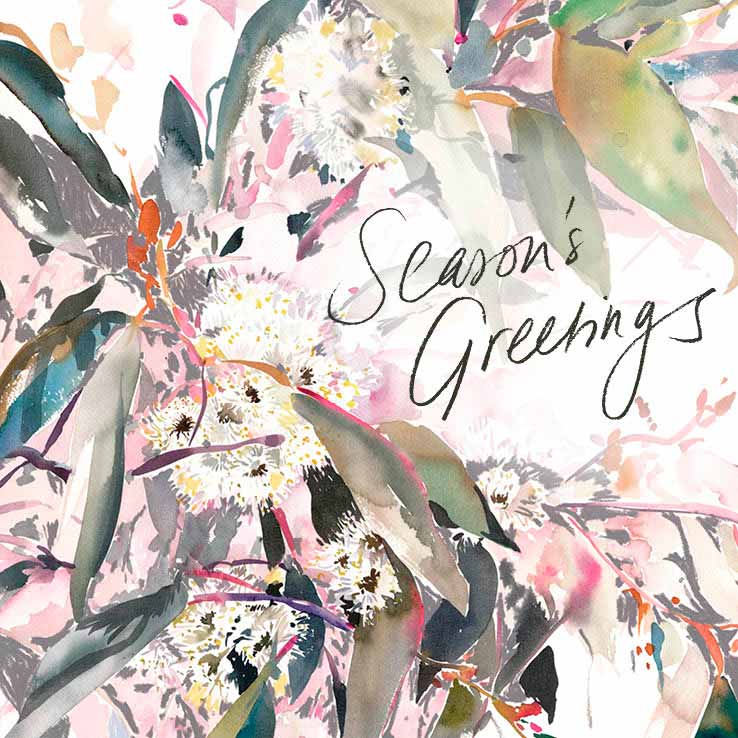 Natalie Martin | Australian Watercolour Artist - Wholesale Season's Greetings Card - 'Season's Greetings' Greeting Card2