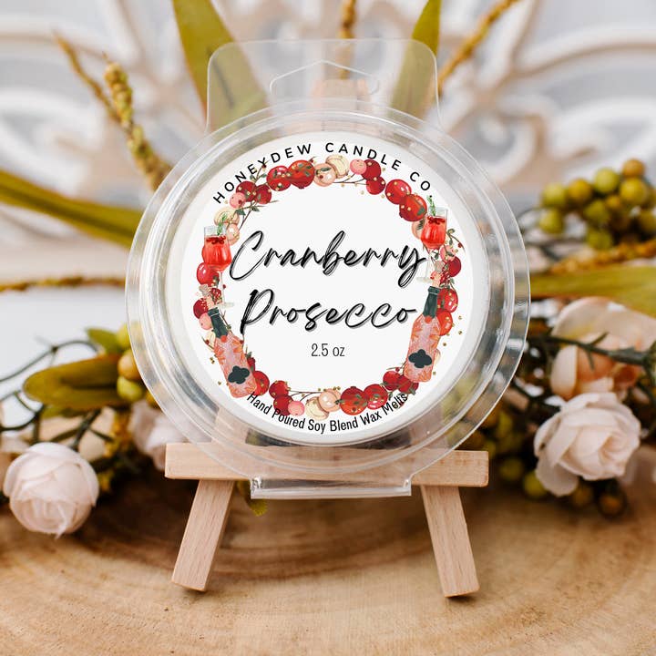 Cranberry Prosecco Wax Melt for wholesale by Honeydew Candle Co.