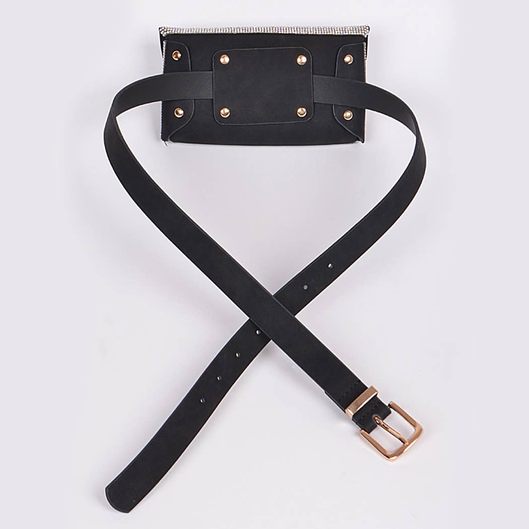 3AM BY H&D ACCESSORIES - Vente Sac ceinture – femme - Pack de fanny clouté en strass3