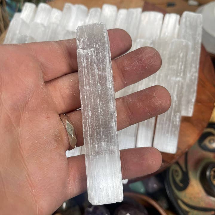CaNatureLover - Wholesale Spiritual Stone/Crystal - 4-Inch Raw Selenite Wands1