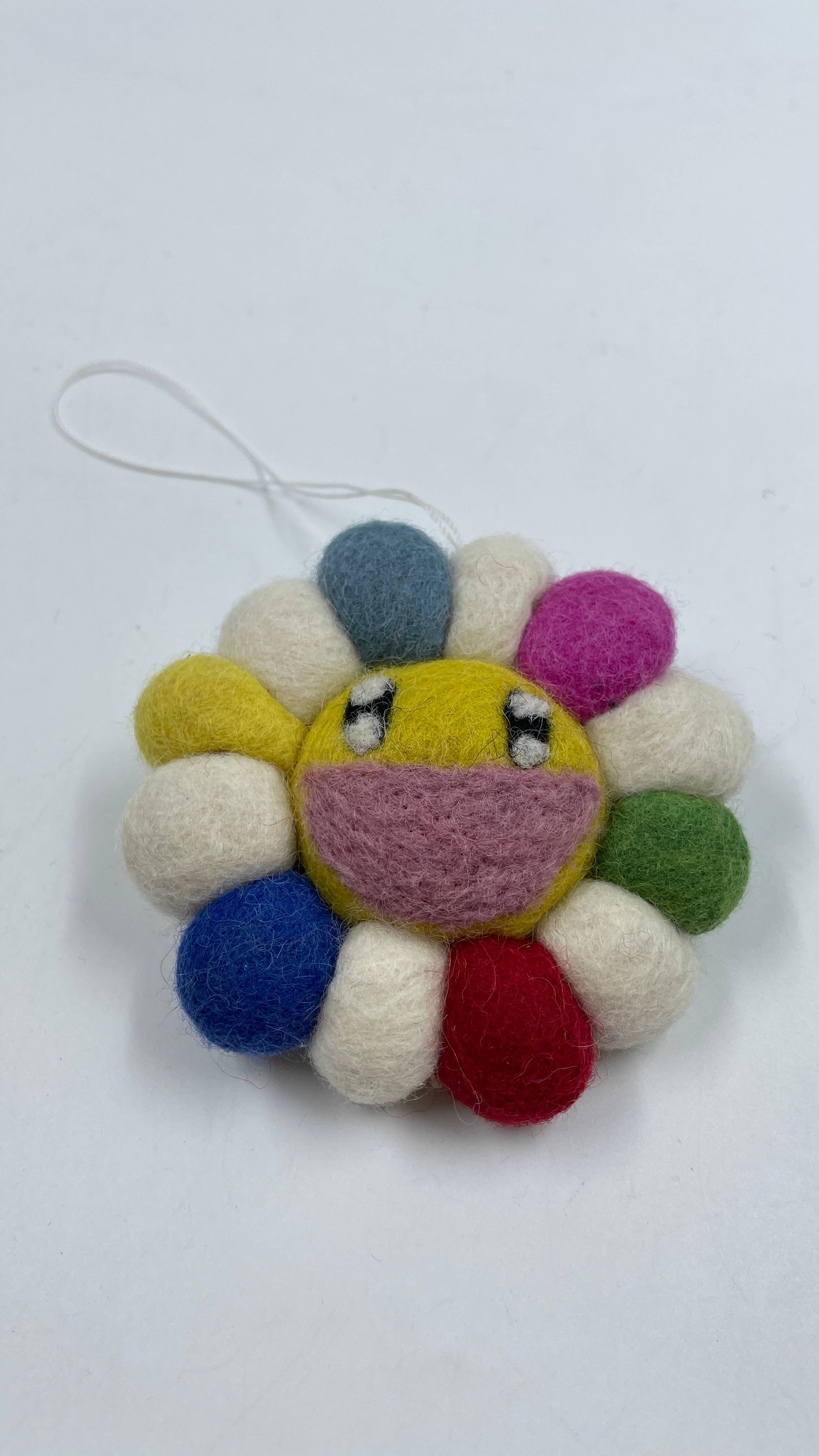 Funky Yak Ltd – wholesale Keychain – Women's – Handmade Cute Felt Sunflower Keyrings with Pin6